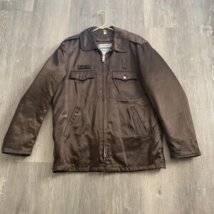 Vintage Brown Tufnyl by Blauer Men Weather Resistant Brown Jacket Coat Sz42L VTG